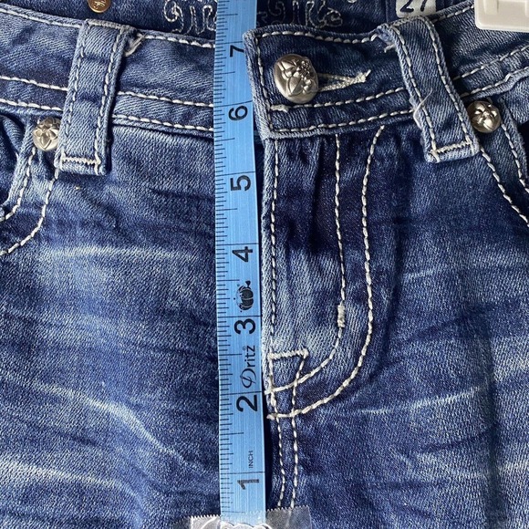 Miss Me Jeans Womens Size 27 Bootcut Bling Thick Stitch Equestrian Low R… - Picture 8 of 9